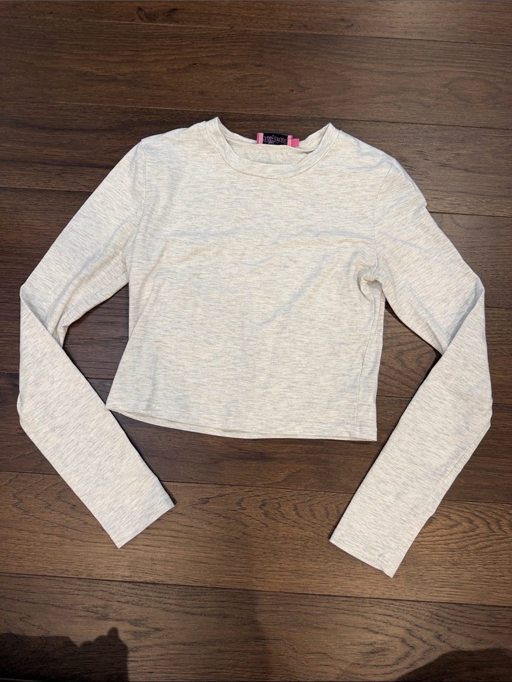 Edikted Heather Light Gray Meg Long Sleeve Top Size Small - C76-040